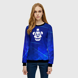 Свитшот женский FNAF blue poly, цвет: 3D-черный — фото 2