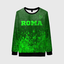 Свитшот женский Roma - green gradient посередине, цвет: 3D-черный