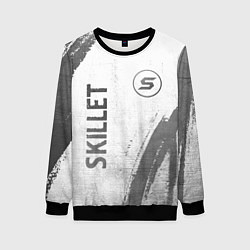 Свитшот женский Skillet - white gradient вертикально, цвет: 3D-черный