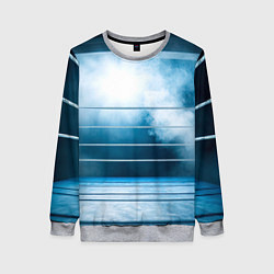 Свитшот женский Ринг в тумане, цвет: 3D-меланж