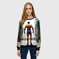 Свитшот женский Греко-римский борец, цвет: 3D-черный — фото 2