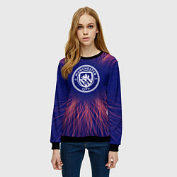 Свитшот женский Manchester City red energy, цвет: 3D-черный — фото 2