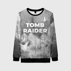 Свитшот женский Tomb Raider - grey gradient посередине, цвет: 3D-черный