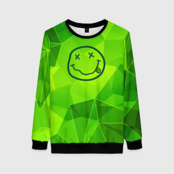 Свитшот женский Nirvana green poly, цвет: 3D-черный