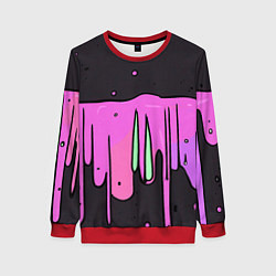 Женский свитшот Фиолетовая текстура на черном фоне