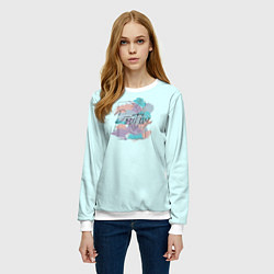 Свитшот женский Mind positive, цвет: 3D-белый — фото 2