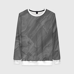 Свитшот женский Серая текстура каменная мрамор, цвет: 3D-белый