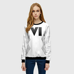 Свитшот женский GTA 6 white poly, цвет: 3D-черный — фото 2