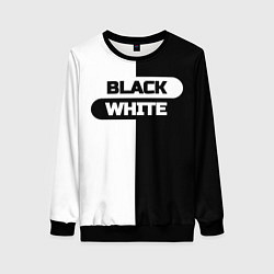 Женский свитшот Black white пополам
