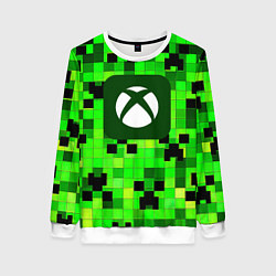 Свитшот женский Minecraft xbox, цвет: 3D-белый