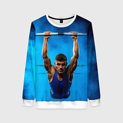 Свитшот женский Турникмен синий дым, цвет: 3D-белый