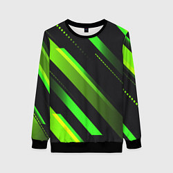 Свитшот женский Color black green, цвет: 3D-черный