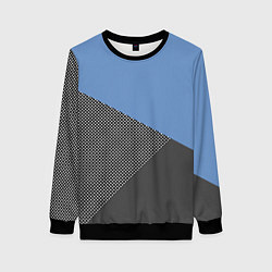 Женский свитшот Сине-серый геометричный