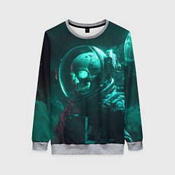 Свитшот женский Скелет в космосе, цвет: 3D-меланж