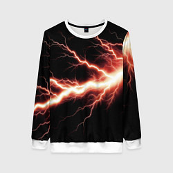 Свитшот женский Lightning red, цвет: 3D-белый