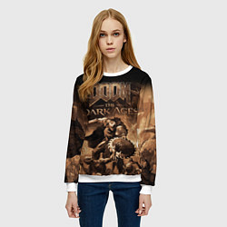 Свитшот женский Doom the dark ages, цвет: 3D-белый — фото 2