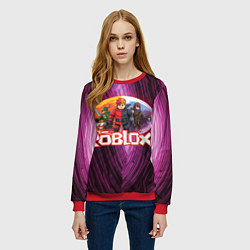Свитшот женский Roblox пероснажи, цвет: 3D-красный — фото 2