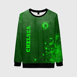 Женский свитшот Chelsea - green gradient вертикально
