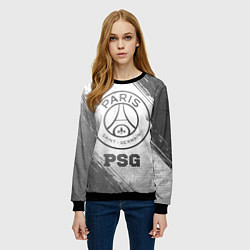 Свитшот женский PSG - white gradient, цвет: 3D-черный — фото 2