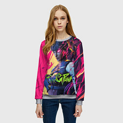 Свитшот женский Fragpunk serket, цвет: 3D-меланж — фото 2
