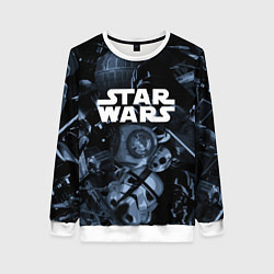 Свитшот женский Star wars персонажи из звездных войн, цвет: 3D-белый