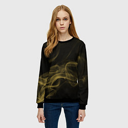 Свитшот женский Color smoke yellow, цвет: 3D-черный — фото 2