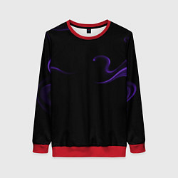 Свитшот женский The color purple is an abstraction, цвет: 3D-красный