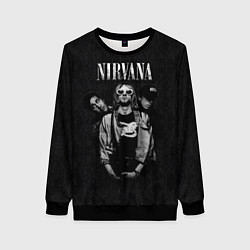 Свитшот женский Nirvana kurt krist dave, цвет: 3D-черный