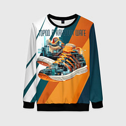 Свитшот женский Sneakers, цвет: 3D-черный