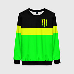 Свитшот женский Monster energy полосы, цвет: 3D-черный
