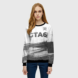 Свитшот женский GTA6 - white gradient посередине, цвет: 3D-черный — фото 2