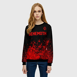 Свитшот женский Behemoth - red gradient посередине, цвет: 3D-черный — фото 2