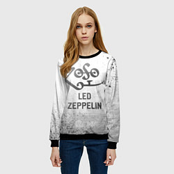 Свитшот женский Led Zeppelin - white gradient, цвет: 3D-черный — фото 2