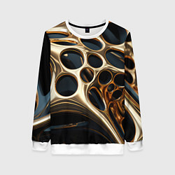 Женский свитшот Черно-золотая абстракция
