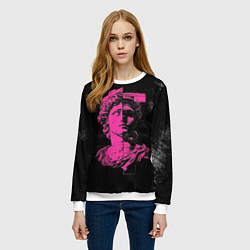 Свитшот женский Скульптура гранж арт, цвет: 3D-белый — фото 2