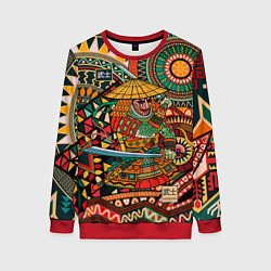 Свитшот женский Цветной самурай, цвет: 3D-красный