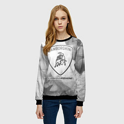Свитшот женский Lamborghini - white gradient, цвет: 3D-черный — фото 2