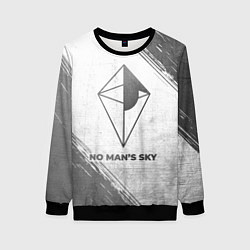 Свитшот женский No Mans Sky - white gradient, цвет: 3D-черный