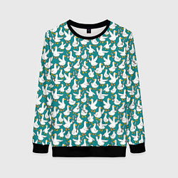 Женский свитшот Злой гусь узор