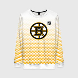 Свитшот женский Бостон Брюинз - светлый градиент, цвет: 3D-белый