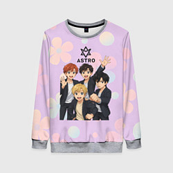 Свитшот женский Astro anime, цвет: 3D-меланж