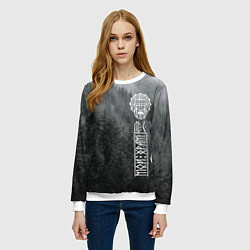 Свитшот женский Древние боги могучих лесов, цвет: 3D-белый — фото 2