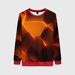 Женский свитшот Оранжевые объемные пластины