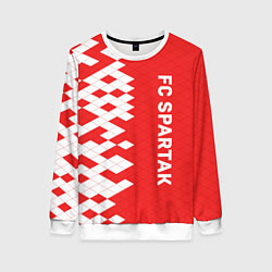 Свитшот женский ФК Спартак Москва текстура, цвет: 3D-белый