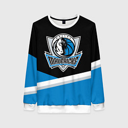 Свитшот женский Даллас Маверикс - линии, цвет: 3D-белый