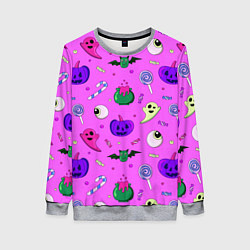 Свитшот женский Halloween pink, цвет: 3D-меланж