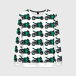 Женский свитшот Motorcycle turquoise