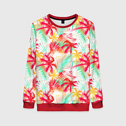 Женский свитшот Palm red yellow