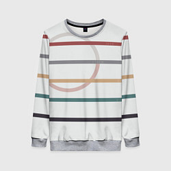 Свитшот женский Stripes and circle, цвет: 3D-меланж