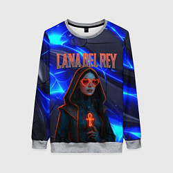 Свитшот женский Lana Del Rey киберпанк, цвет: 3D-меланж